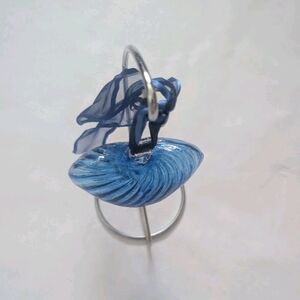 Elegant Blue Glass Sculpture